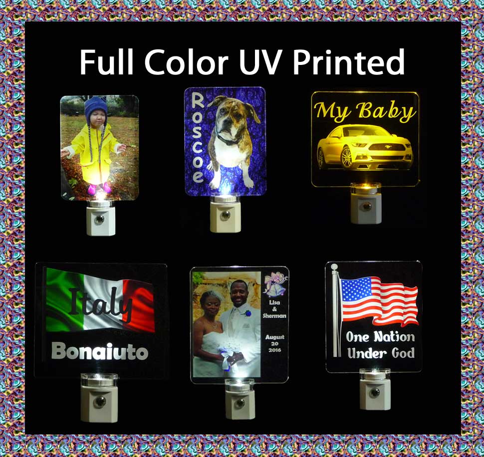Full Color Personalized Photo Night Light - UV Printed
