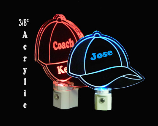 Sports Personalized  Baseball Cap LED Night Light