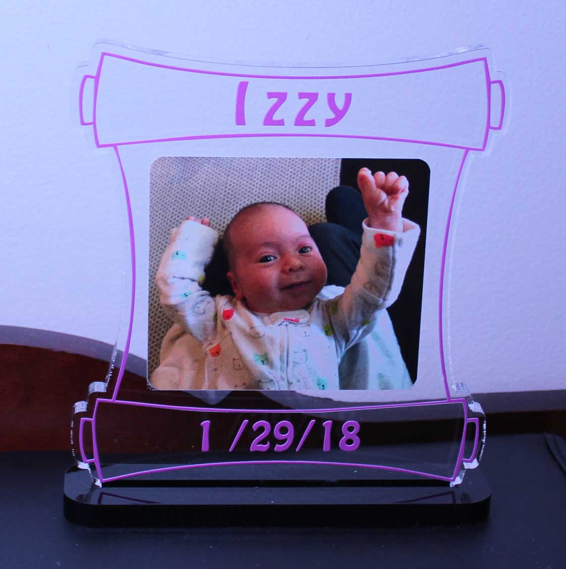 UV Printed Acrylic Baby, Wedding and Anniversary Photo Plaques