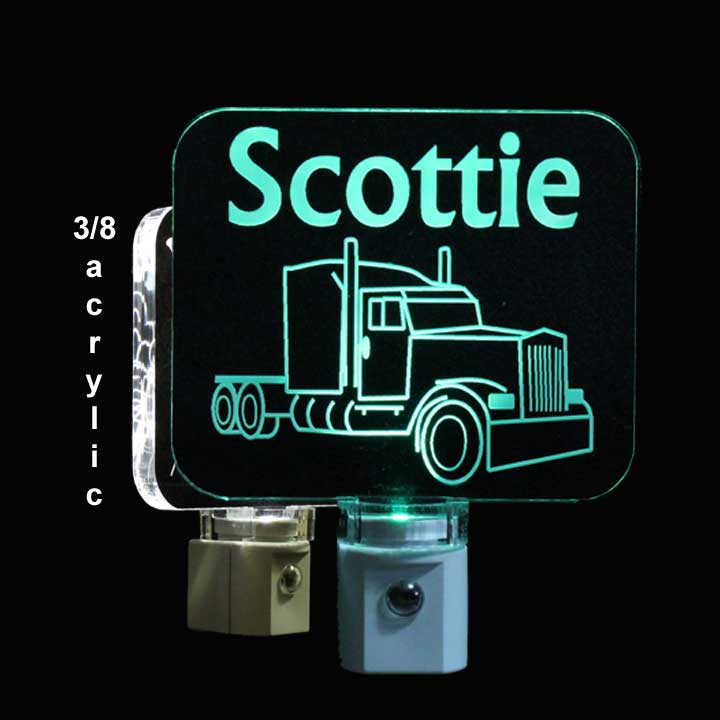 Personalized Semi Truck LED Night Light